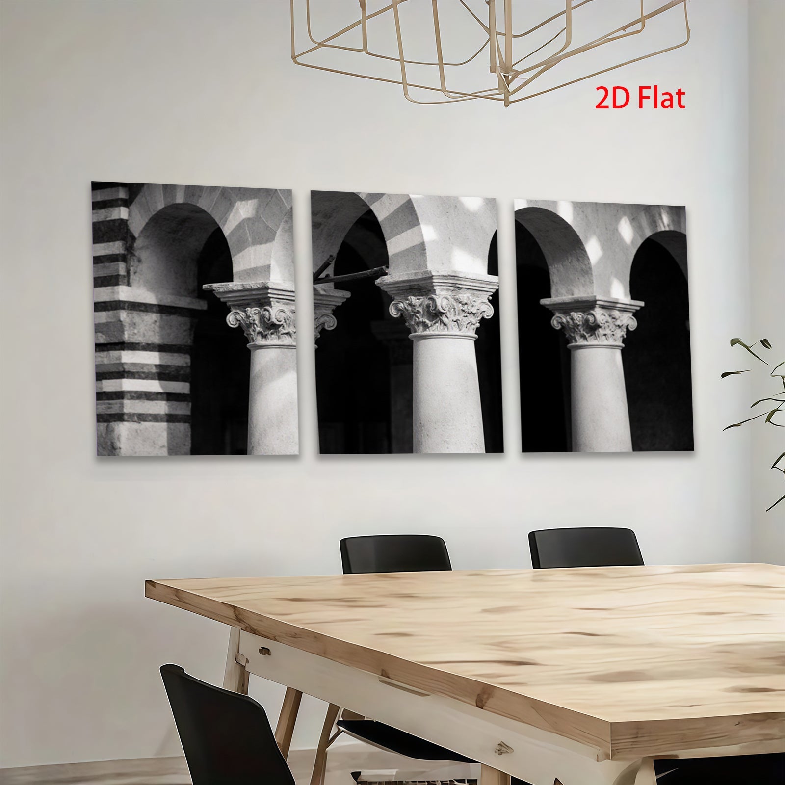 2D flat 1pc Majestic Column Archway Gallery Wall Art Prints Living Room Bedroom Home Decor Farmhouse Style Canvas Pictures Modern Minimalist