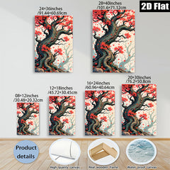 2D flat 1pc Majestic Crimson Maple Tree Wall Art Living Room Bedroom Home Decor Modern Farmhouse Style Canvas Prints Rustic Chic Gallery Wrapped Art
