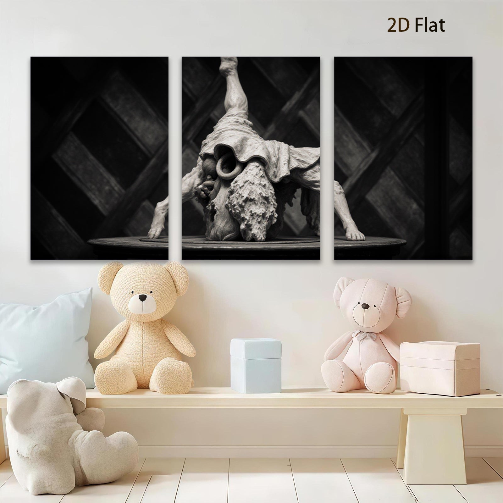 2D flat 1pc Majestic Dog Stretching Yoga Pose Wall Art Living Room Bedroom Decor Farmhouse Style Modern Aesthetic Gallery Wrapped Canvas Prints Ready To Hang