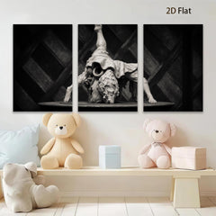 2D flat 1pc Majestic Dog Stretching Yoga Pose Wall Art Living Room Bedroom Decor Farmhouse Style Modern Aesthetic Gallery Wrapped Canvas Prints Ready To Hang