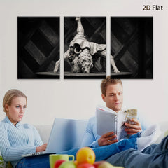 2D flat 1pc Majestic Dog Stretching Yoga Pose Wall Art Living Room Bedroom Decor Farmhouse Style Modern Aesthetic Gallery Wrapped Canvas Prints Ready To Hang