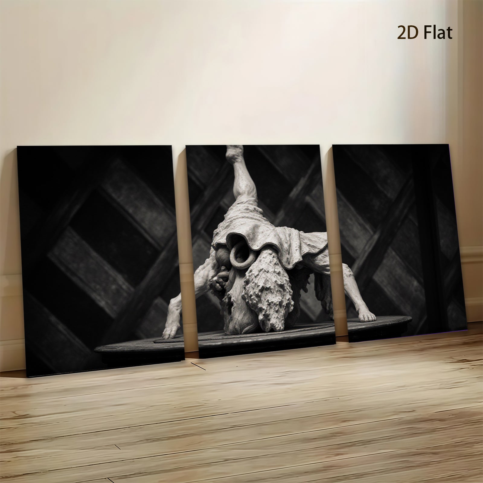 2D flat 1pc Majestic Dog Stretching Yoga Pose Wall Art Living Room Bedroom Decor Farmhouse Style Modern Aesthetic Gallery Wrapped Canvas Prints Ready To Hang