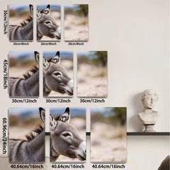 2D flat 1pc Majestic Donkey Portrait Farm Animal Wall Art Canvas Prints for Living Room Bedroom Decor Rustic Farmhouse Style Modern Gallery Wrapped Timeless