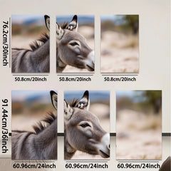 2D flat 1pc Majestic Donkey Portrait Farm Animal Wall Art Canvas Prints for Living Room Bedroom Decor Rustic Farmhouse Style Modern Gallery Wrapped Timeless