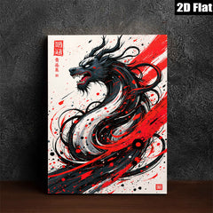 2D flat 1pc Majestic Dragon Artwork Fierce Eastern Mythology Wall Decor Living Room Bedroom Canvas Prints Home Office Decoration Modern Art Rustic Farmhouse Style