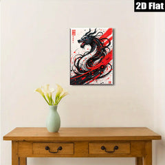 2D flat 1pc Majestic Dragon Artwork Fierce Eastern Mythology Wall Decor Living Room Bedroom Canvas Prints Home Office Decoration Modern Art Rustic Farmhouse Style