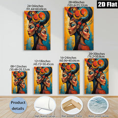 2D flat 1pc Majestic Dual Portrait Modern Wall Art Living Room Bedroom Decor Gallery Wrapped Canvas Prints Contemporary Home Accents Stylish Interior Design