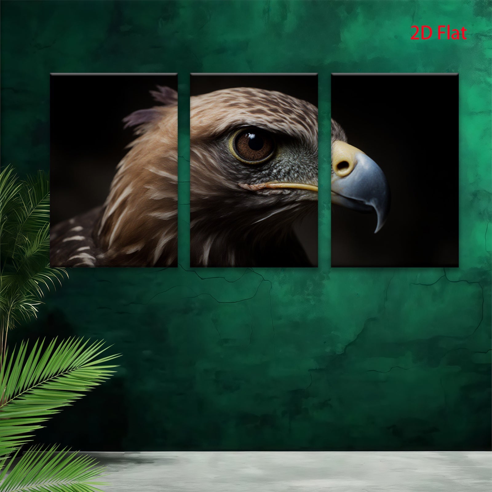2D flat 1pc Majestic Eagle Portrait Wall Art Living Room Bedroom Home Decor Canvas Prints Modern Farmhouse Rustic Gallery Wrapped Artwork Ready to Hang Inspirational Wildlife Photography