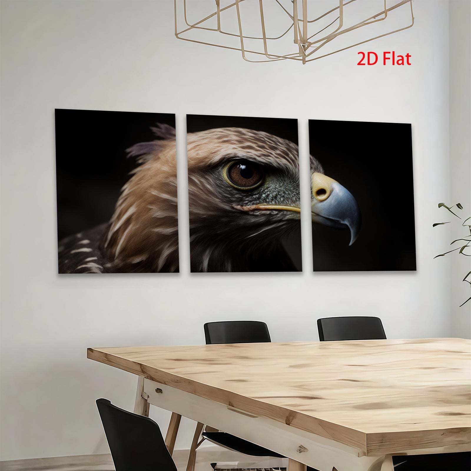 2D flat 1pc Majestic Eagle Portrait Wall Art Living Room Bedroom Home Decor Canvas Prints Modern Farmhouse Rustic Gallery Wrapped Artwork Ready to Hang Inspirational Wildlife Photography