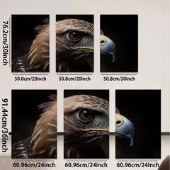 2D flat 1pc Majestic Eagle Portrait Wall Art Living Room Bedroom Home Decor Canvas Prints Modern Farmhouse Rustic Gallery Wrapped Artwork Ready to Hang Inspirational Wildlife Photography