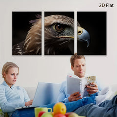 2D flat 1pc Majestic Eagle Portrait Wall Art Living Room Bedroom Home Decor Canvas Prints Modern Farmhouse Rustic Gallery Wrapped Artwork Ready to Hang Inspirational Wildlife Photography