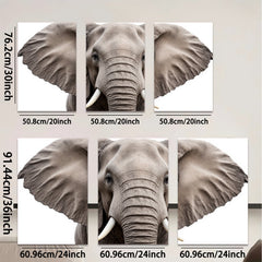 2D flat 1pc Majestic Elephant Head Portrait Wall Art Canvas Prints for Living Room Bedroom Decor Farmhouse Style Modern Gallery Wrapped Ready to Hang