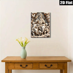 2D flat 1pc Majestic Elephant King Portrait Wall Art Decor Living Room Bedroom Gallery Wrapped Canvas Prints Modern Farmhouse Rustic Coastal Home Decor