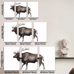 2D flat 1pc Majestic Elk Portrait Wildlife Art Canvas Wall Decor for Living Room Bedroom Gallery Wrapped Modern Farmhouse Rustic Home Accent