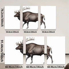 2D flat 1pc Majestic Elk Portrait Wildlife Art Canvas Wall Decor for Living Room Bedroom Gallery Wrapped Modern Farmhouse Rustic Home Accent