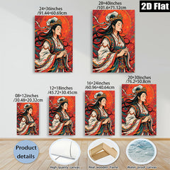 2D flat 1pc Majestic Empress Portrait Wall Art Canvas Prints for Living Room Bedroom Home Decor Farmhouse Style Gallery Wrapped Timeless Art