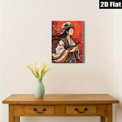 2D flat 1pc Majestic Empress Portrait Wall Art Canvas Prints for Living Room Bedroom Home Decor Farmhouse Style Gallery Wrapped Timeless Art