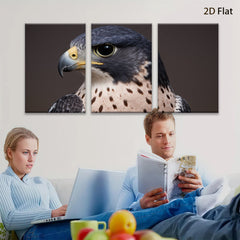2D flat 1pc Majestic Falcon Portrait Wildlife Art Canvas Print for Living Room Bedroom Gallery Wall Decor Farmhouse Style Modern Minimalist