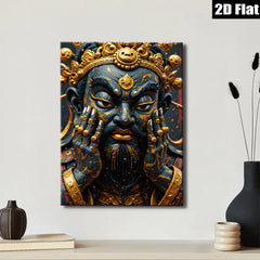 2D flat 1pc Majestic Golden Dragon Face Portrait Wall Art Decor Living Room Bedroom Modern Farmhouse Gallery Wrapped Canvas Prints Coastal Bohemian Style