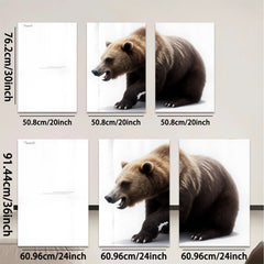 2D flat 1pc Majestic Grizzly Bear Wildlife Canvas Wall Art For Living Room Bedroom Decor Farmhouse Style Rustic Modern Gallery Wrapped Art Prints