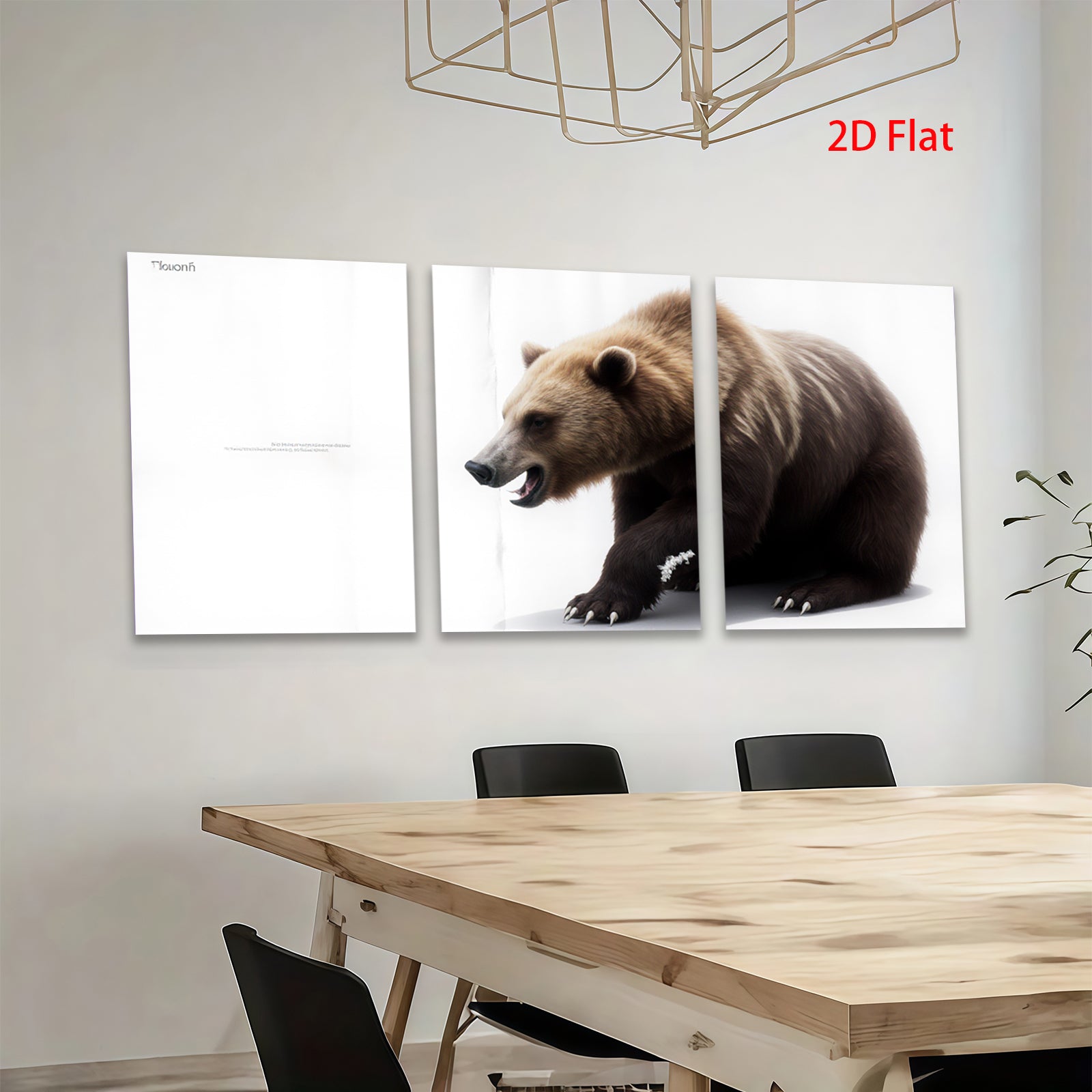 2D flat 1pc Majestic Grizzly Bear Wildlife Canvas Wall Art For Living Room Bedroom Decor Farmhouse Style Rustic Modern Gallery Wrapped Art Prints