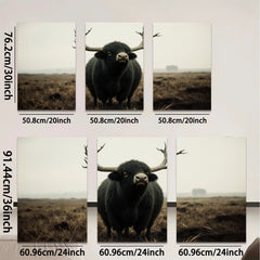2D flat 1pc Majestic Highland Cattle Farm Animal Rustic Wall Art Canvas Prints for Living Room Bedroom Gallery Wrapped Modern Farmhouse Decor