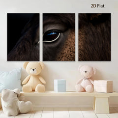 2D flat 1pc Majestic Horse Eye Portrait Farm Animal Wall Art Canvas Prints for Living Room Bedroom Home Decor Rustic Modern Farmhouse Style