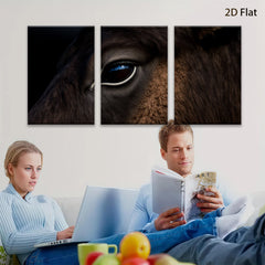 2D flat 1pc Majestic Horse Eye Portrait Farm Animal Wall Art Canvas Prints for Living Room Bedroom Home Decor Rustic Modern Farmhouse Style