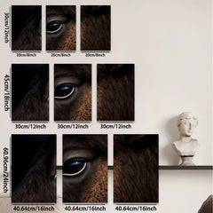 2D flat 1pc Majestic Horse Eye Portrait Farm Animal Wall Art Canvas Prints for Living Room Bedroom Home Decor Rustic Modern Farmhouse Style