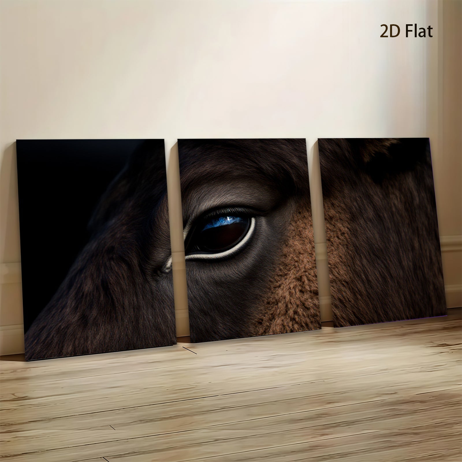 2D flat 1pc Majestic Horse Eye Portrait Farm Animal Wall Art Canvas Prints for Living Room Bedroom Home Decor Rustic Modern Farmhouse Style