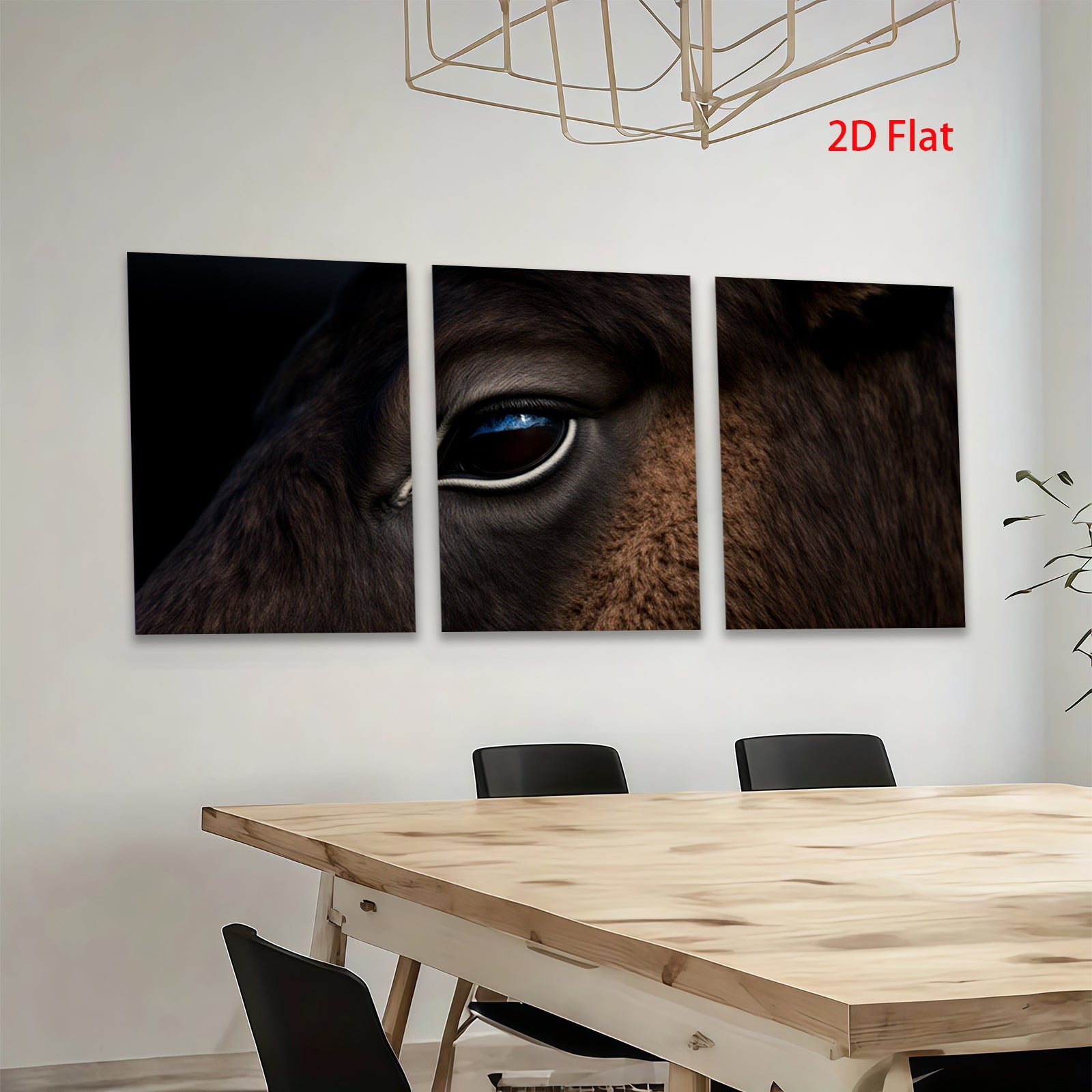 2D flat 1pc Majestic Horse Eye Portrait Farm Animal Wall Art Canvas Prints for Living Room Bedroom Home Decor Rustic Modern Farmhouse Style