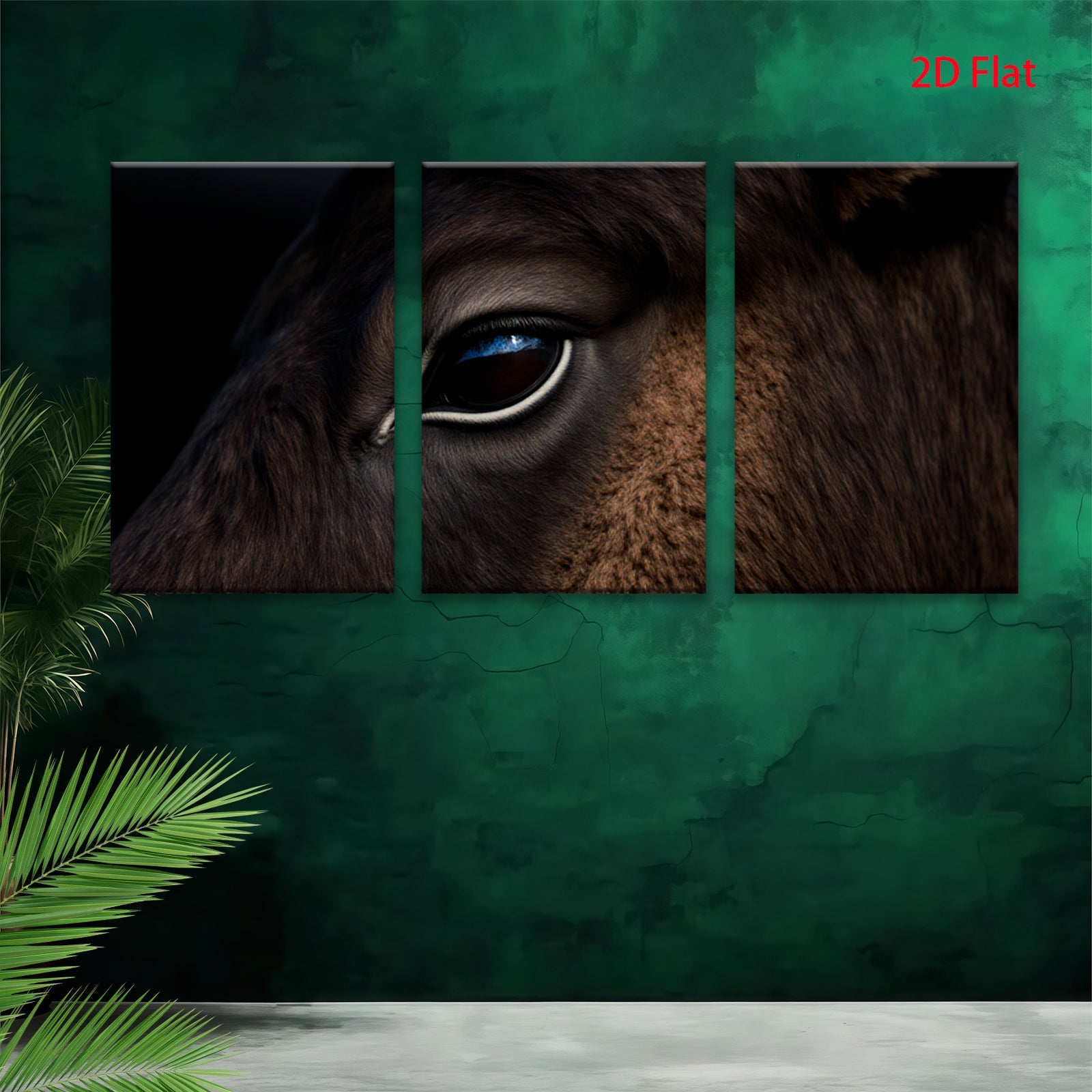2D flat 1pc Majestic Horse Eye Portrait Farm Animal Wall Art Canvas Prints for Living Room Bedroom Home Decor Rustic Modern Farmhouse Style
