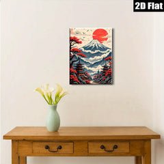 2D flat 1pc Majestic Japanese Mount Fuji landscape wall art for living room bedroom home decor farmhouse style modern zen aesthetic canvas prints