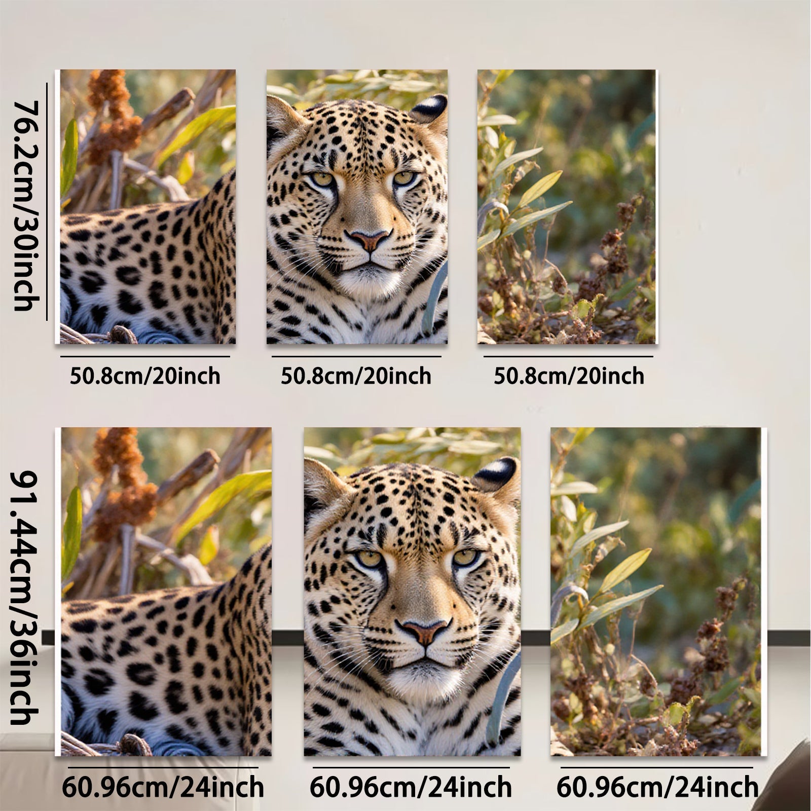 2D flat 1pc Majestic Leopard Portrait Wildlife Art Canvas Print For Living Room Bedroom Modern Farmhouse Decor Gallery Wrapped Ready To Hang