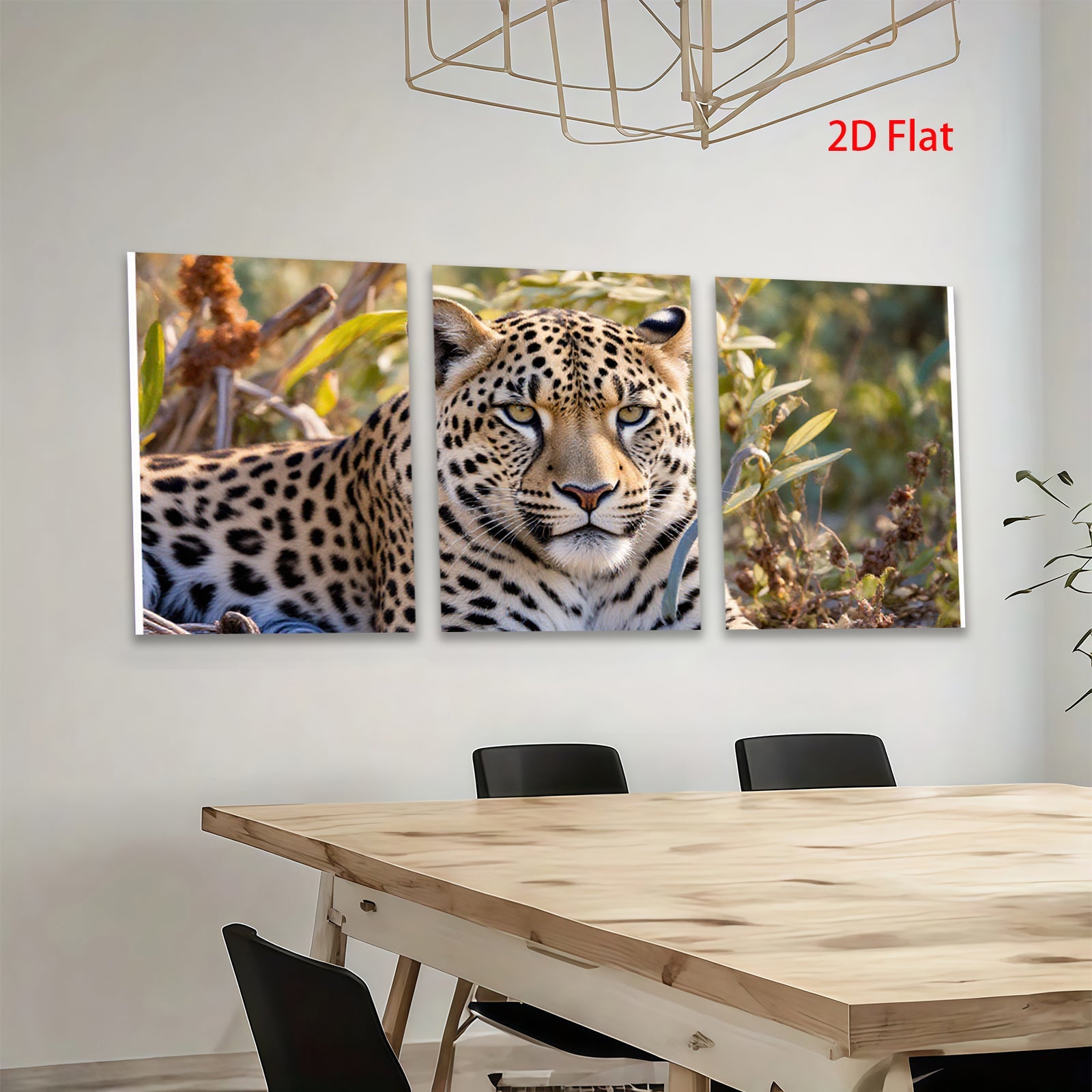 2D flat 1pc Majestic Leopard Portrait Wildlife Art Canvas Print For Living Room Bedroom Modern Farmhouse Decor Gallery Wrapped Ready To Hang