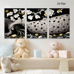 2D flat 1pc Majestic Leopard amidst Blossoming Branches Wall Decor Living Room Bedroom Modern Farmhouse Gallery Wrapped Canvas Prints