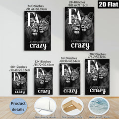 2D flat 1pc Majestic Lion Pair Canvas Wall Art for Living Room Bedroom Home Decor Modern Farmhouse Style Gallery Wrapped Animal Prints Ready to Hang Inspirational Artwork