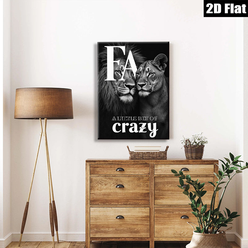 2D flat 1pc Majestic Lion Pair Canvas Wall Art for Living Room Bedroom Home Decor Modern Farmhouse Style Gallery Wrapped Animal Prints Ready to Hang Inspirational Artwork