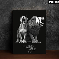 2D flat 1pc Majestic Lion Pair Wall Art Canvas Prints for Living Room Bedroom Modern Farmhouse Decor Gallery Wrapped Animal Wildlife Photography