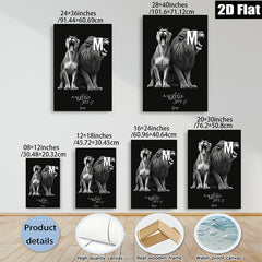 2D flat 1pc Majestic Lion Pair Wall Art Canvas Prints for Living Room Bedroom Modern Farmhouse Decor Gallery Wrapped Animal Wildlife Photography