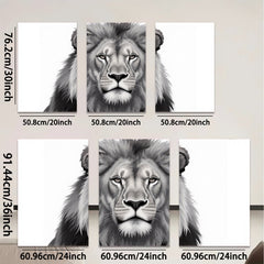 2D flat 1pc Majestic Lion Portrait Canvas Wall Art for Living Room Bedroom Home Decor Modern Farmhouse Rustic Gallery Wrapped Timeless Design