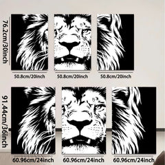 2D flat 1pc Majestic Lion Portrait Wall Art Canvas Prints for Living Room Bedroom Decor Modern Farmhouse Rustic Gallery Wrapped Artwork Animal Wildlife Home Decorations