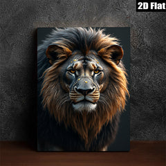 2D flat 1pc Majestic Lion Portrait Wall Art Decor Living Room Bedroom Home Office Canvas Prints Modern Farmhouse Rustic Gallery Wrapped Timeless Statement Piece