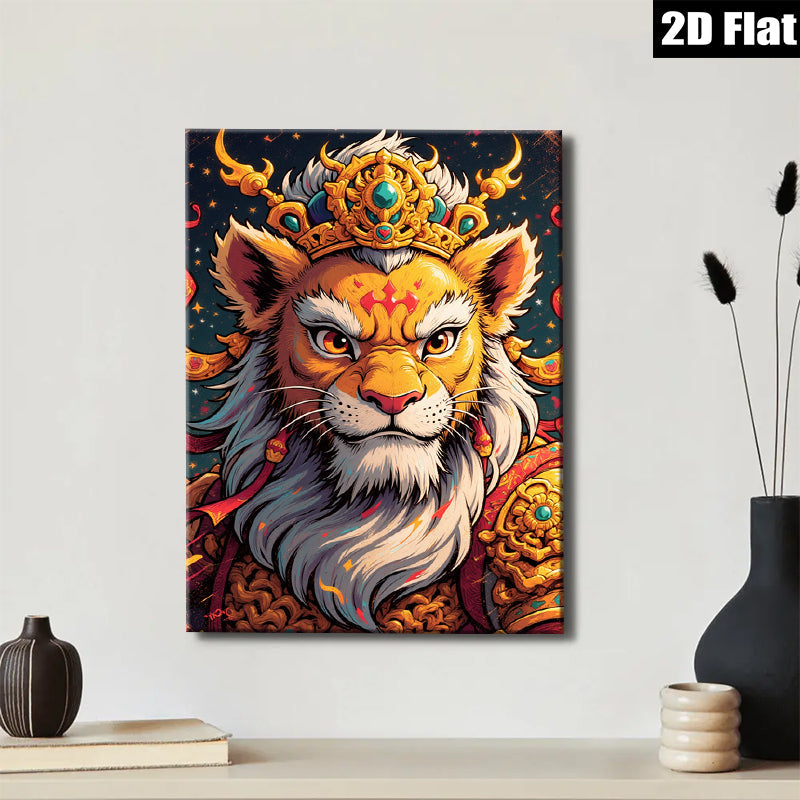 2D flat 1pc Majestic Lion Portrait Wall Art Decor Living Room Bedroom Modern Farmhouse Canvas Prints Home Decorations Gift Ideas Trending Now