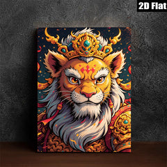 2D flat 1pc Majestic Lion Portrait Wall Art Decor Living Room Bedroom Modern Farmhouse Canvas Prints Home Decorations Gift Ideas Trending Now