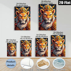 2D flat 1pc Majestic Lion Portrait Wall Art Decor Living Room Bedroom Modern Farmhouse Canvas Prints Home Decorations Gift Ideas Trending Now