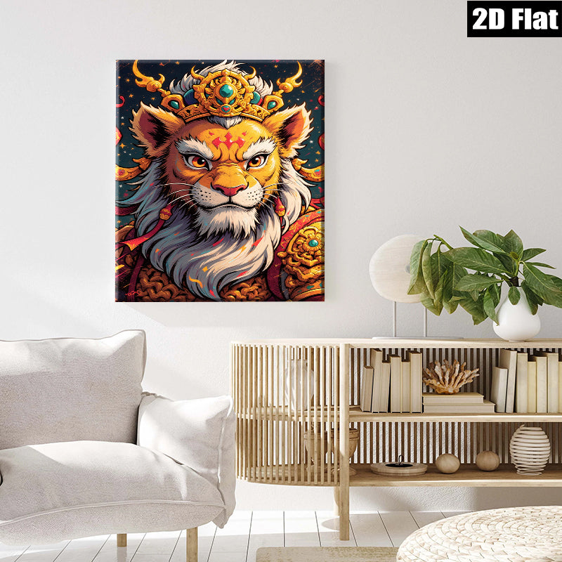 2D flat 1pc Majestic Lion Portrait Wall Art Decor Living Room Bedroom Modern Farmhouse Canvas Prints Home Decorations Gift Ideas Trending Now