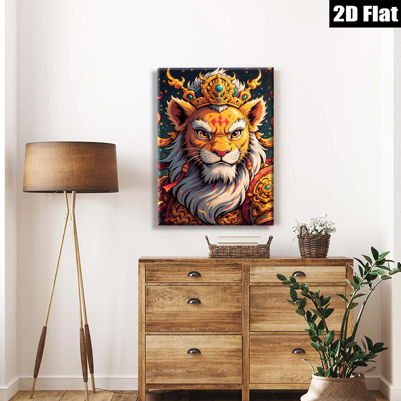 2D flat 1pc Majestic Lion Portrait Wall Art Decor Living Room Bedroom Modern Farmhouse Canvas Prints Home Decorations Gift Ideas Trending Now