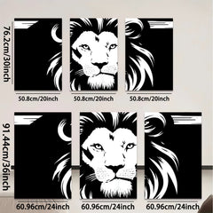 2D flat 1pc Majestic Lion Portrait Wall Art Modern Farmhouse Decor Living Room Bedroom Canvas Prints Gallery Wrapped Animal Wildlife Pictures Trending Now Coastal Style
