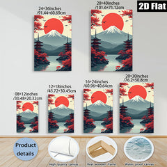 2D flat 1pc Majestic Mount Fuji Landscape Wall Art Canvas Prints for Living Room Bedroom Home Decor Gallery Wrapped Modern Farmhouse Style Cozy Aesthetic